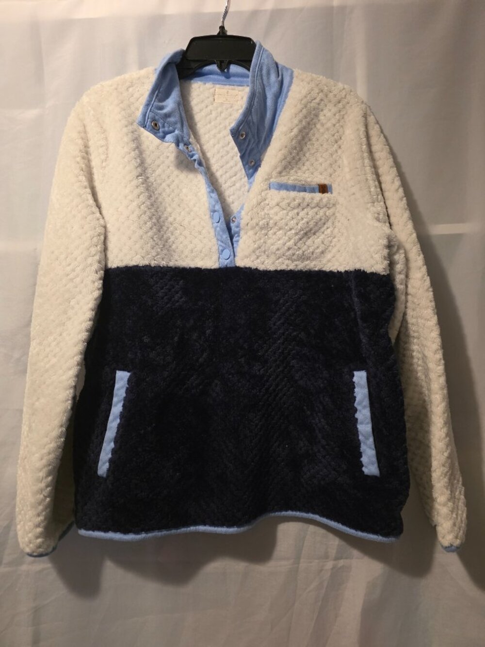 Women's Simply Southern Pull Over, Size XL, Navy/Light Blue/Cream
